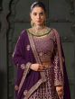 Purple Embroidered Lehenga Choli With Dupatta