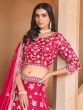 Red Sequins Embellished Festive Lehenga Choli