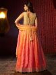 Orange And Pink Bandhej Printed Lehenga Choli