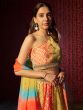 Multicolor Lehariya Printed Wedding Lehenga Choli