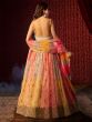 Multicolor Organza Lehenga Choli In Zari Work