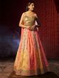 Multicolor Organza Lehenga Choli In Zari Work