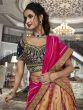 Multicolor Heavy Zari Embroidered Lehenga Choli In Silk