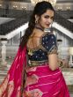 Multicolor Heavy Zari Embroidered Lehenga Choli In Silk