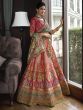 Peach Silk Embroidered Lehenga Choli In Zari Work