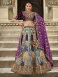 Multicolor Wedding Lehenga Choli In Sequins Work