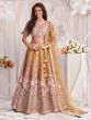 Brown And Pink Omber Shaded Lehenga Set