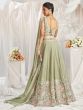 Green Thread Embellished Bridesmaid Lehenga Set