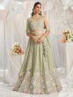 Green Thread Embellished Bridesmaid Lehenga Set