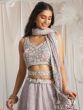 Mauve Party Lehenga Choli In Sequins Work