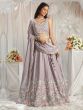 Mauve Party Lehenga Choli In Sequins Work