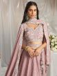 Pink Floral Embroidered Bridesmaid Lehenga Set