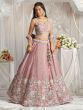 Pink Floral Embroidered Bridesmaid Lehenga Set