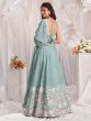 Light Blue Floral Embellished Lehenga Choli