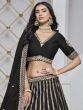 Black Zari Embroidered Silk Lehenga Choli