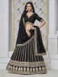 Black Zari Embroidered Silk Lehenga Choli