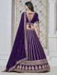 Purple Party Wear Lehenga Choli In Silk