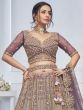 Mauve Traditional Bridesmaid Lehenga Set In Net