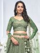 Green Sequins Enhanced Traditional Lehenga Set