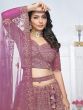 Dark Pink Embroidered Wedding Lehenga Choli