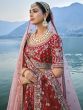 Maroon Heavy Zari Embellished Bridal Lehenga Set