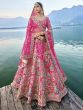 Rani Pink Traditional Bridal Lehenga Choli With Dupatta