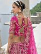 Pink Heavy Stone Augmented Bridal Lehenga Choli