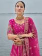 Pink Bridal Lehenga Choli In Stone Embellishment