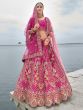 Pink Bridal Lehenga Choli In Stone Embellishment