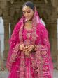 Pink Zari Embroiderd Lehenga Set With Heavy Dupatta