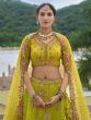 Yellow And Green Shaded Wedding Lehenga Choli