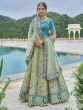 Pista Green Traditional Lehenga Choli In Stone Work