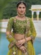 Green Bridesmaid Lehenga Set In Heavy Embroidery