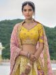 Yellow Ombre Shaded Traditional Lehenga Choli