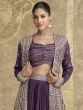 Purple Lehenga Choli With Embroidered Shrug