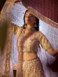 Golden Sequins Embroidered Wedding Net Lehenga Set