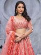 Pink Silk Lehenga Choli With Zari Embroidery