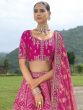 Rani Pink Bridal Lehenga Choli In Stone Embellishment