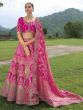 Rani Pink Bridal Lehenga Choli In Stone Embellishment