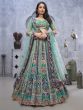 Green Banarasi Silk Lehenga Choli Set In Weaving