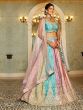 Multicolor Silk Lehenga Choli In Zari Embroidery