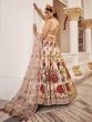 Light Peach Bridesmaid Lehenga Choli In Floral Print