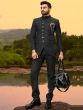 Black Colour Men's Designer Jodhpuri Suit.