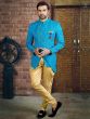 Turquoise Colour Indian Jodhpuri Suit.