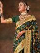 Green Silk Saree With Thread Woven Patterns 