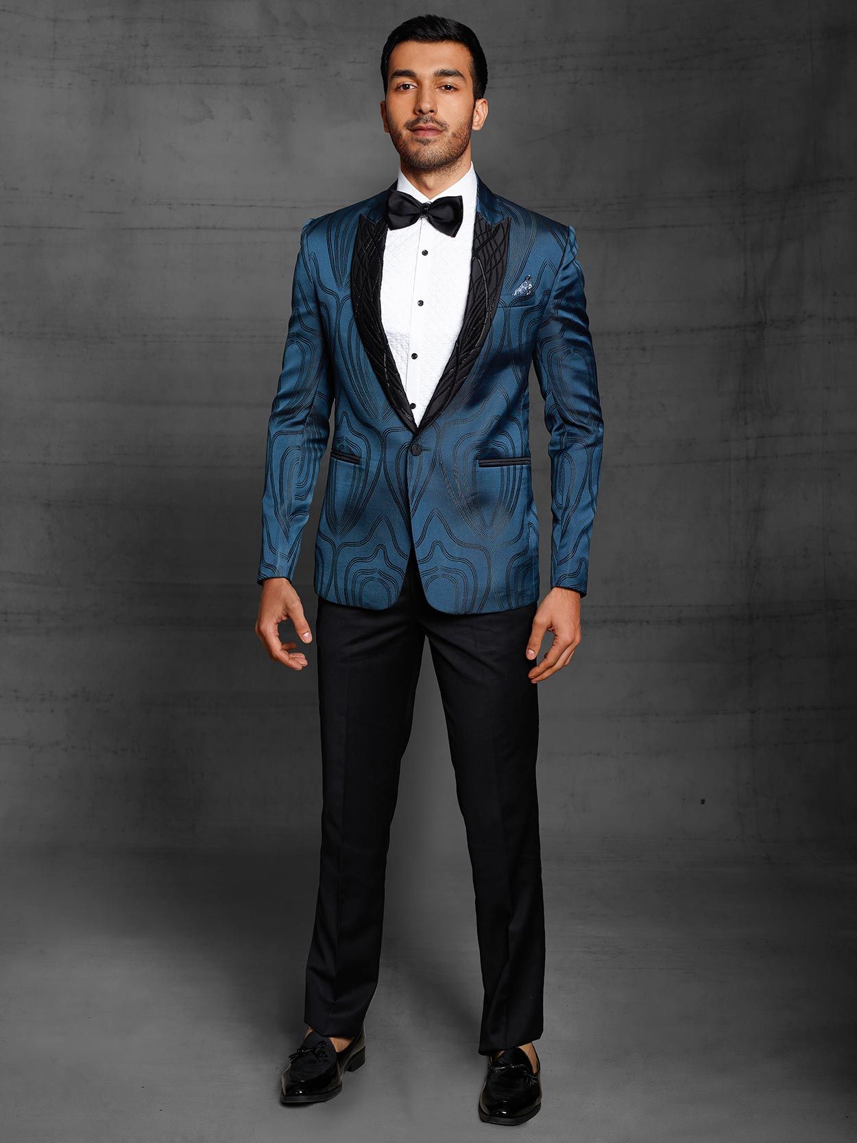 Blue Colour Imported Fabric Indian Designer Men Suit.