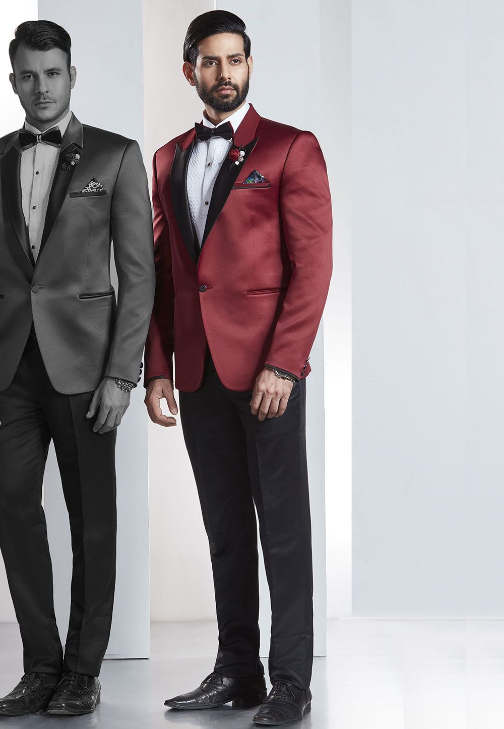 Red,Maroon Color Designer Wedding Suit.