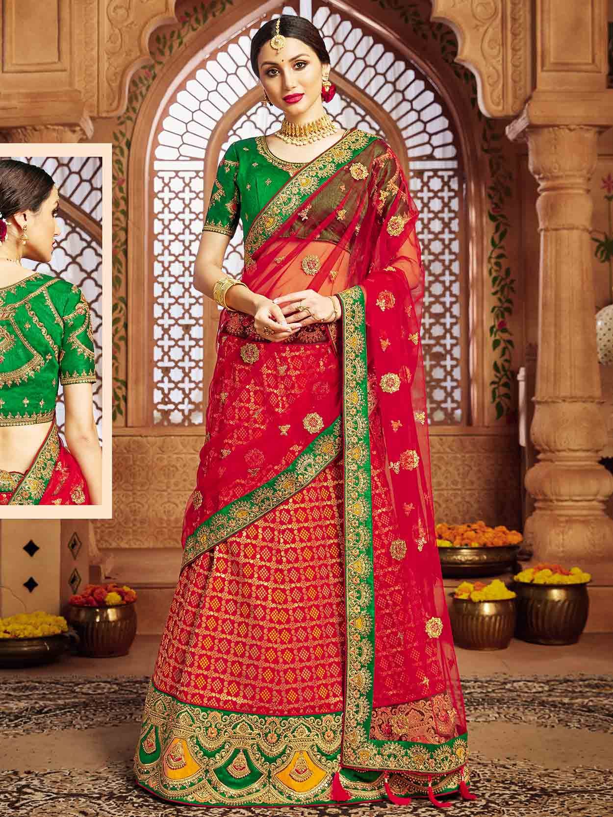 Red Lehenga Choli - Buy Designer Lehenga Choli