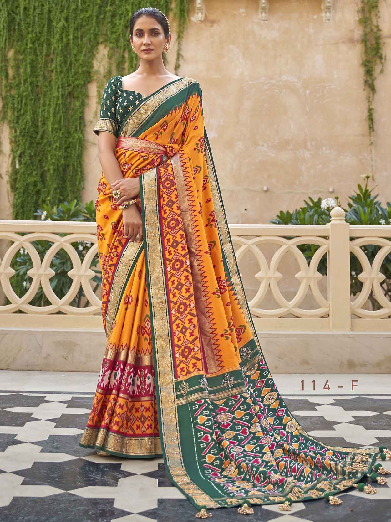 Rupali Ganguly Yellow Bollywood Designer Chiffon Saree SFBLK10902 –  ShreeFashionWear