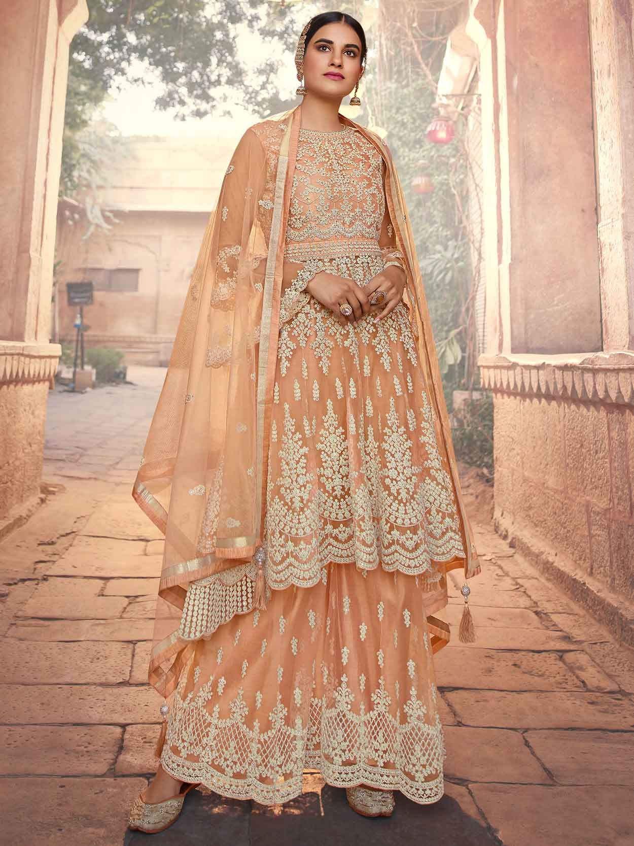 Grey Heavy Designer Sharara Top Style Festive Special Lehenga Suit - Indian  Heavy Anarkali Lehenga Gowns Sharara Sarees Pakistani Dresses in  USA/UK/Canada/UAE - IndiaBoulevard